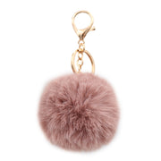 Cute Faux Fur Fluffy Fuzzy Pom Pom Keychain